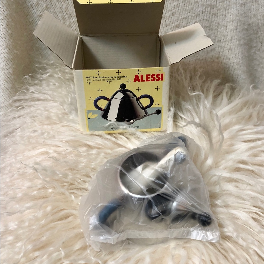 Vintage - Alessi Michael Graves Creamer & Sugarbowl (circa 1980s) - Picture 11 of 12